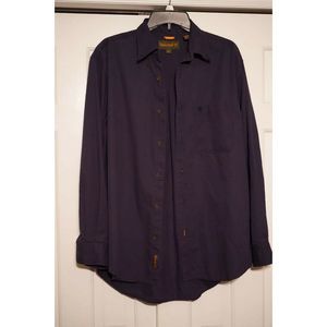 Timberland Mens Sz M Blue Long Sleeve Button Down
